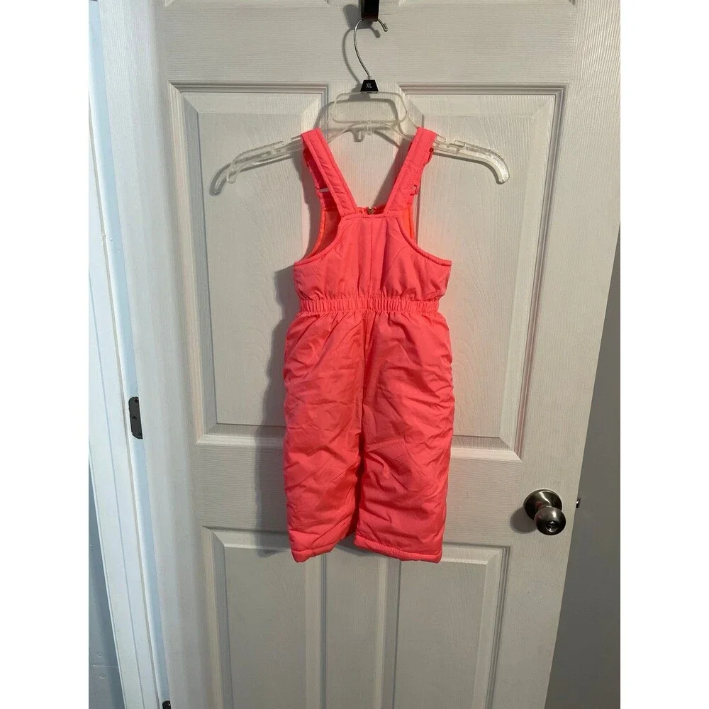 Pink Platinum Adjustable Strap Snow Bibs Size 12M New Without Tags